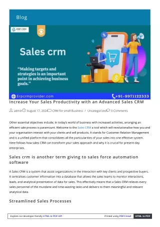 Comprehensive Sales CRM Solution - Drive Sales Success with Smart Tools