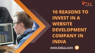 10 Reasons to Invest in a Website Development Company in India