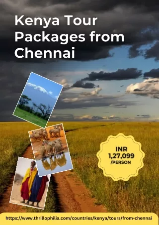 Kenya Tour Packages from Chennai
