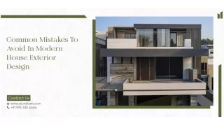 Common Mistakes to Avoid in Modern House Exterior Design