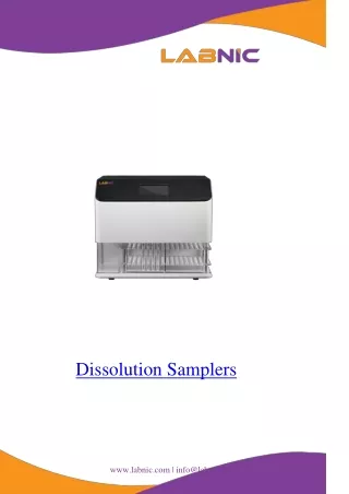 Dissolution Samplers 0ml to 15ml