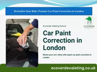 Revitalize Your Ride: Premier Car Paint Correction Services in London