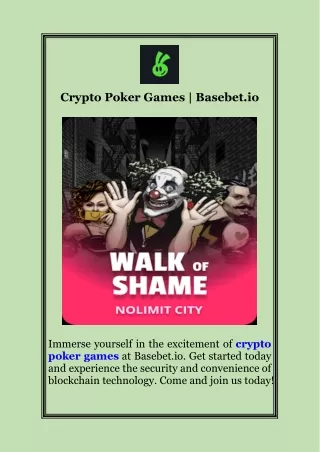 Crypto Poker Games  Basebet.io