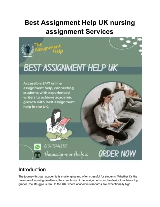 Best Assignment Help UK nursing assignment Services