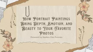 How Portrait Paintings Bring Depth, Emotion, and Beauty to Your Favorite Photos