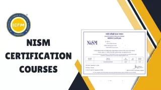 NISM certification courses