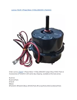 Lennox 72L05 1-Phase Motor 1_10Hp 208_230V _ PartsHnC