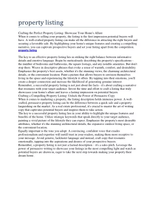 property listing