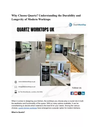 Why Choose Quartz_ Understanding the Durability and Longevity of Modern Worktops