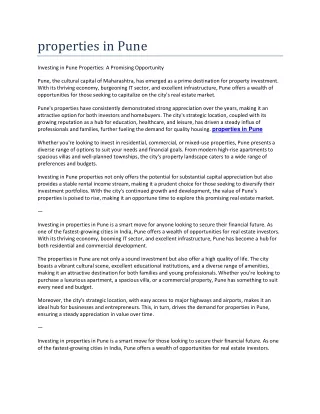 properties in Pune