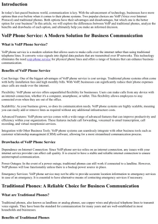 VoIP vs Traditional Phones: Which is the Better Option?
