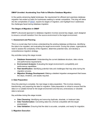 DMAP Unveiled_ Accelerating Your Path to Effective Database Migration