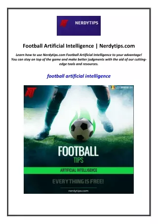 Football Artificial Intelligence | Nerdytips.com