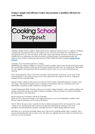 5 Cooking School Dropout by Kelsey