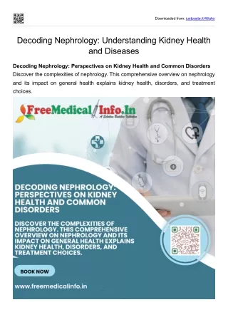 Decoding Nephrology Understanding Kidney Health and Diseases