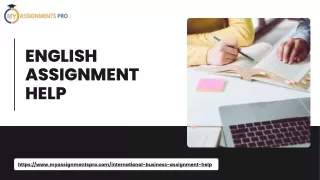 English Assignment Help | Myassignmentspro