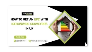 How to Get an EPC with Nationwide Surveyors in UK