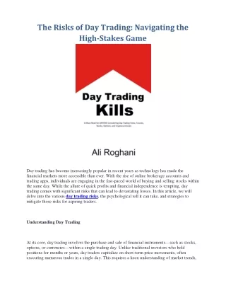 The Risks of Day Trading