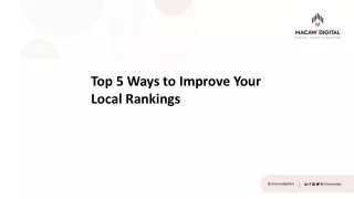 Top 5 Ways to Improve Your Local Rankings