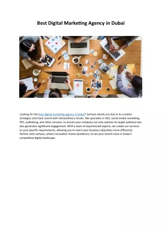 Best Digital Marketing Agency in Dubai