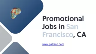 Promotional Jobs in San Francisco, CA - www.patreon.com