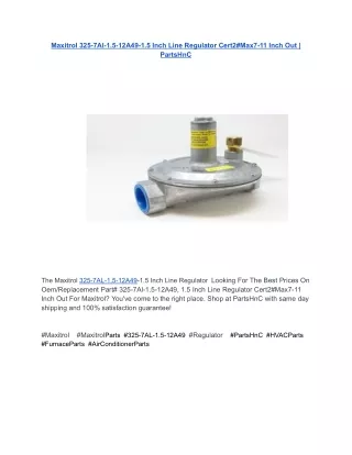 Maxitrol 325-7Al-1.5-12A49 _PartsHnC