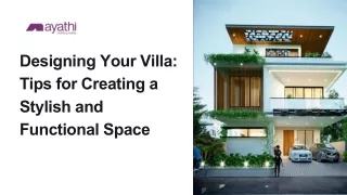 Designing Your Villa