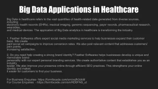 Big Data Applications in Healthcare