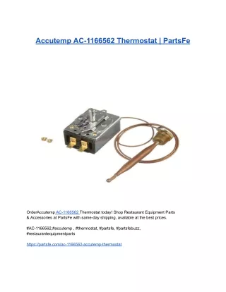 Accutemp AC-1166562 Thermostat _ PartsFe
