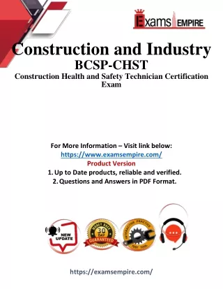 BCSP-CHST Questions and Answers PDF Dumps