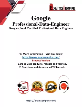 Professional-Data-Engineer Questions and Answers PDF Dumps