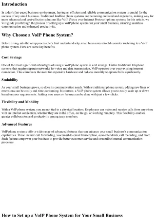 How to Set up a VoIP Phone System for Your Small Business