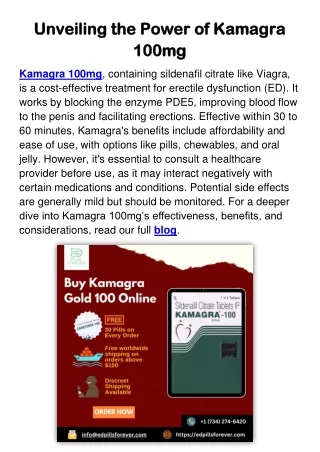 Unveiling the Power of Kamagra 100mg