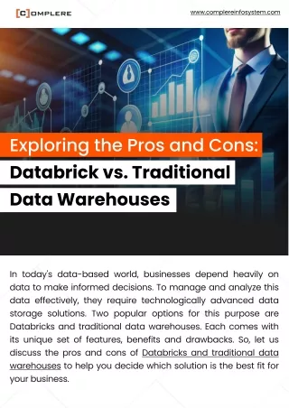 Exploring the Pros and Cons Databrick vs Traditional Data Warehouses