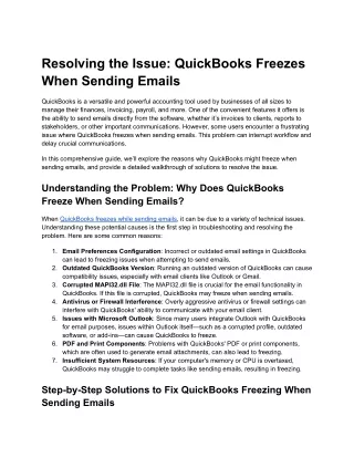 Resolving the Issue_ QuickBooks Freezes When Sending Emails
