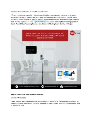 Maximize Your Conference Room with Smart Solutions-UAE