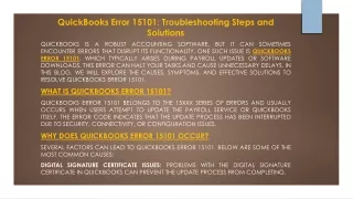 QuickBooks Error 15101: Fix Payroll Update Issues