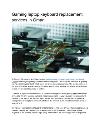 Gaming laptop keyboard replacement services in Oman