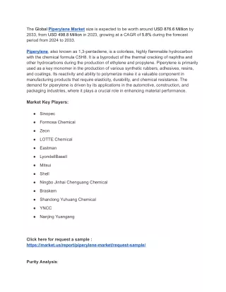 Piperylene Market