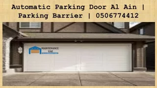 Parking Barrier Al Ain