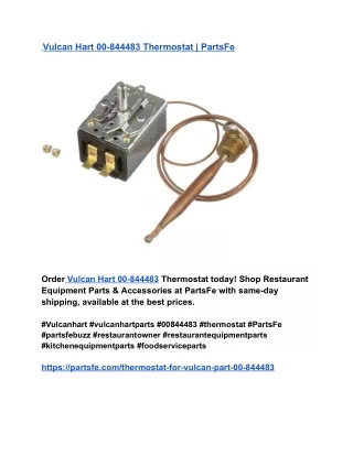 Vulcan Hart 00-844483 Thermostat _ PartsFe