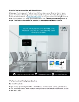 Maximize Your Conference Room with Smart Solutions-KSA