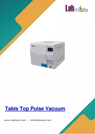 Table Top Pulse Vacuum Autoclave