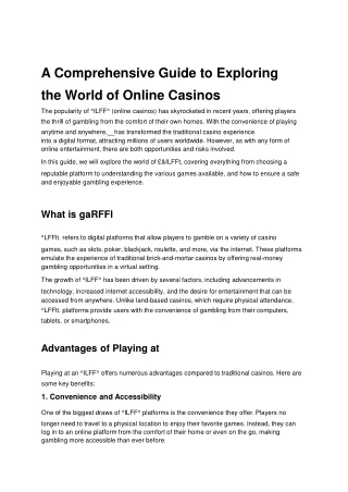 The world of online gambling has seen significant growth