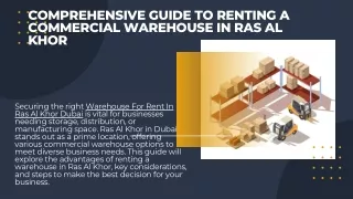 Comprehensive Guide to Renting a Commercial Warehouse in Ras Al Khor