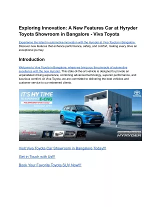 Exploring Innovation_ A New Features Car at Hyryder Toyota Dealerships in Bangalore - Viva Toyota