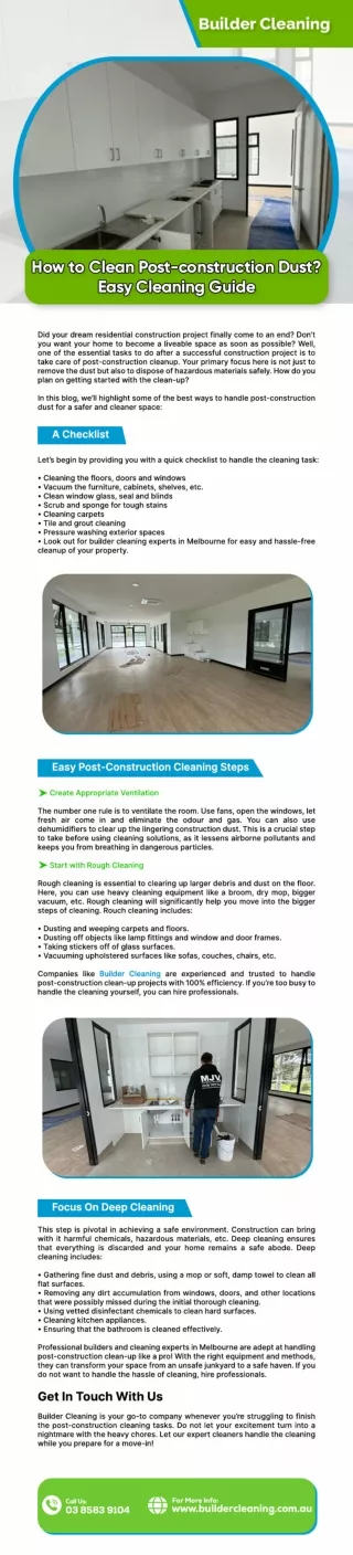 HOW TO CLEAN POST-CONSTRUCTION DUST? EASY CLEANING GUIDE