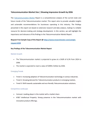 Telecommunication Market