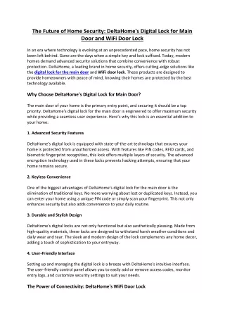 The Future of Home Security DeltaHome's Digital Lock for Main Door and WiFi Door Lock-compressed