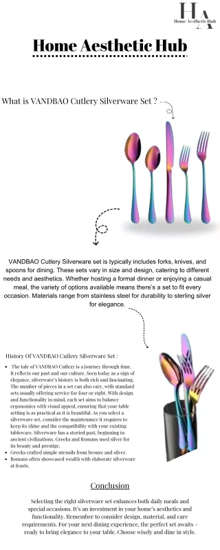 VANDBAO Cutlery Silverware Set